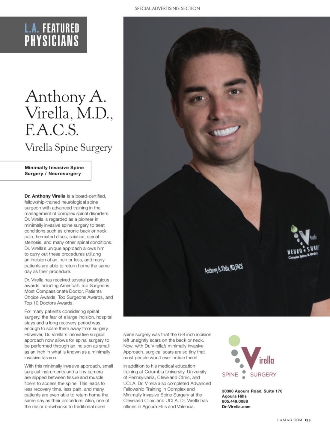 Recently Ranked A Top Doctor by Los Angeles Magazine